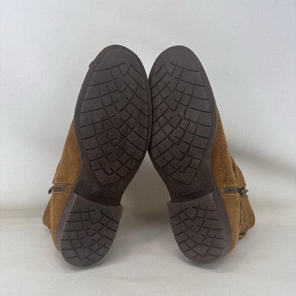 L.L. Bean Suede Leather Boots Brown Women’s Size 6 M - Picture 8 of 9